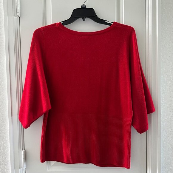 Lane Bryant Red Button-Front Cardigan Sweater 14/16 Lightweight Acrylic Knit Wom - Picture 2 of 5